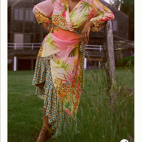Anthropologie farm rio tropical wrap maxi dress - Picture 5 of 7
